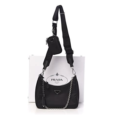 prada re-edition 2005 nylon bag - black - shoulder bags|Prada nylon backpacks.